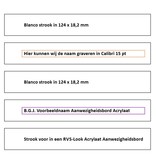 CombiCraft Losse Naamstrook, Naamplaatjes c.q. invoerstroken voor het  Aanwezigheidsbord Acrylaat  CombiCraft voor 10 personen.