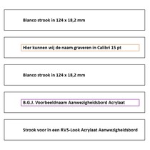 Naamstroken Aanwezigheidsbord Acrylaat CombiCraft