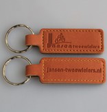 CombiCraft (Kunst)leren sleutelhanger 23 x 95 mm met brandlogo of tekst - per 1 stuk