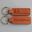 (Kunst)leren sleutelhanger 23 x 95 mm met brandlogo of tekst - per 1 stuk