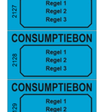 CombiCraft Consumptiebonnen met maximaal 3 regels tekst en nummering in het zwart gedrukt per 1000 stuks