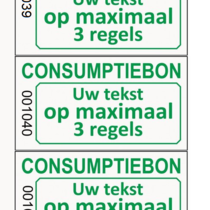 Consumptiebonnen met tekst en nummering grijs