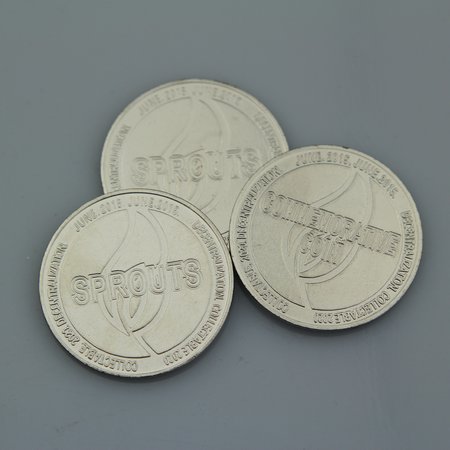Staal vernikkelde Sprouts-munten Ø40x2,0mm - per 100 stuks