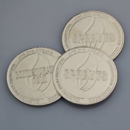 CombiCraft Staal vernikkelde Sprouts-munten Ø40x2,0mm - per 100 stuks