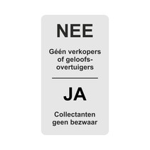 Géén verkopers, Collecteren geen bezwaar