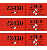 CombiCraft Mini Dubbelnummers, Garderobenummers, Loten of Lootjes VAREL - Varel met eigen tekst per 2000 Dubbelnummers