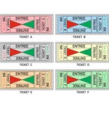 XL-Entreekaartjes met controle strook in boekjes per 500 toegangs- kaartjes gebundeld. XL-Ticket formaat is 75 x 27½mm in een boekje - 500 stuks