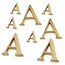 3D letters en cijfers van glanzend gegoten messing 50mm hoog, 3mm dik
