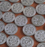 Metalen slagmunt als logoplaatje met of zonder  gat
