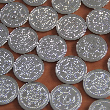 Metalen slagmunt als logoplaatje met of zonder  gat