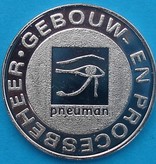 Metalen slagmunt als logoplaatje met of zonder  gat
