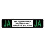 Ja-Ja plaatje 93x19mm passend in BBK postkasten , per stuk te bestellen