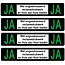 Ja-Ja plaatje 93x19mm passend in BBK postkasten , per stuk te bestellen