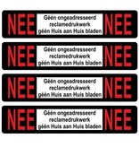 Nee-Nee plaatje 93x19mm passend in BBK postkasten