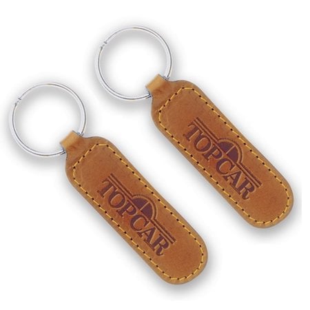 Leren of Kunstleren sleutelhangers 20x98mm met uw brandlogo