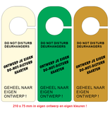Eigen ontwerp Niet-Storen of Do-Not-Disturb Deurhangers 75 x 210mm Kunststof - Model TOWER