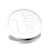 CombiCraft Plastic munten, Consumptiemunten met opdruk 1 Coin, met rand 250 stuks Ø29mm diverse kleuren
