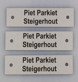 CombiCraft Logoplaatje Aluminium 70x20mm met twee gaatjes en jouw eigen logo