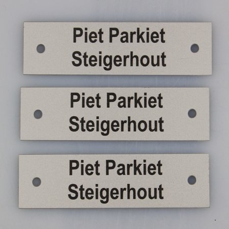 CombiCraft Logoplaatje Aluminium 70x20mm met twee gaatjes en jouw eigen logo