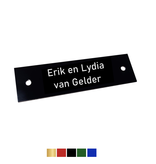 Gekleurd Aluminium Naamplaatje 70x20mm met 2 gaatjes
