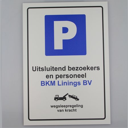 Bordje - Uitsluitend bezoekers en personeel met jouw bedrijfsnaam 21x30cm