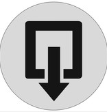 Uitgang  Aluminium pictogram bordje om aan te geven waar de uitgang is, Ø75mm met tape.