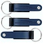 Leren of Kunstleren sleutelhangers  90x20mm met een brandlogo naar wens.  De Croon heeft een Zwart Nylon koppelstuk + sleutelring