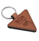 Leren of Kunstleren sleutelhangers BOR in 80x55mm met uw brandlogo