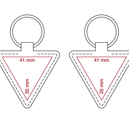 CombiCraft Leren of Kunstleren sleutelhangers BOR in 80x55mm met uw brandlogo