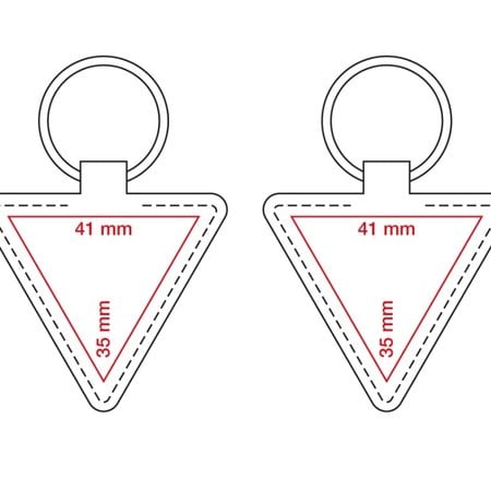 Leren of Kunstleren sleutelhangers BOR in 80x55mm met uw brandlogo