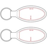 Leren of Kunstleren sleutelhangers in 110x40mm met jouw tekst of logo ingebrand