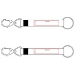 Leren of Kunstleren sleutelhangers  in 140x15mm met uw brandlogo