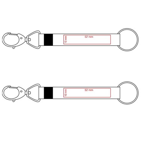 Leren of Kunstleren sleutelhangers  in 140x15mm met uw brandlogo