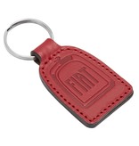 Leren of Kunstleren sleutelhangers FIAT in 80x35mm met jouw tekst of logo ingebrand