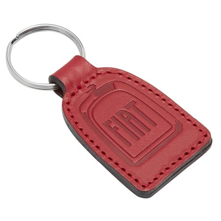Leren of Kunstleren sleutelhangers FIAT in 80x35mm met jouw tekst of logo ingebrand