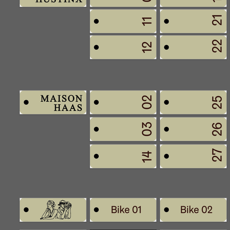 Maison Haas Hustinx Sleutellabel