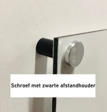 Huisnummer Phantom met het nummer in reliëf plexiglas op RVS-Look Acrylaat in 95x95x4,5mm