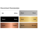 CombiCraft Kunststof naamplaatje 80x20mm voor bel, voordeur of brievenbus -  zonder bevestiging, geen tape of gaten