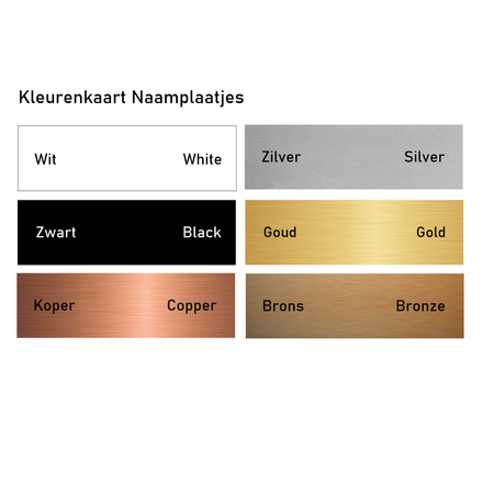 CombiCraft Kunststof naamplaatje 80x20mm voor bel, voordeur of brievenbus -  zonder bevestiging, geen tape of gaten