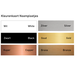 Kunststof naamplaatje 80x20mm zelfklevend