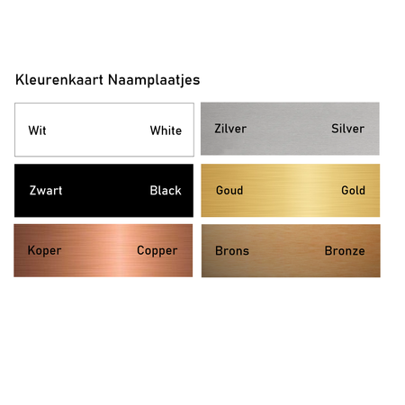 Kunststof naamplaatje 80x20mm zelfklevend