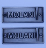 Brons gegoten Logo-plaatje/merkje  in reliëf in 40x15mm of 80x19mm