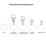 CombiCraft Genummerde Kunststof Sleutelhangers & Sleutellabel Druppel