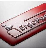 Eigen ontwerp Chrosofix logo op een flexibel Polyurethaan plaatje,  in vele kleuren te krijgen, logo en teksten in reliëf gegoten.