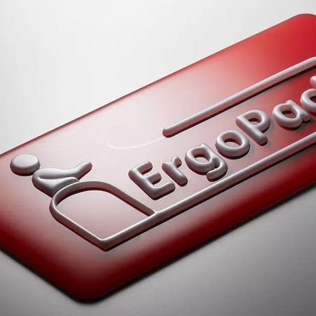 Eigen ontwerp Chrosofix logo op een flexibel Polyurethaan plaatje,  in vele kleuren te krijgen, logo en teksten in reliëf gegoten.