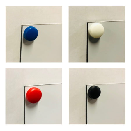 Bevestigingsset voor borden  met sierdop in diverse uitvoeringen