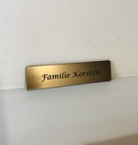 Kunststof naamplaatje 80x20mm zelfklevend