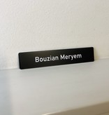 Naamplaatje BBK 93x19mm bel, briefkast of brievenbus