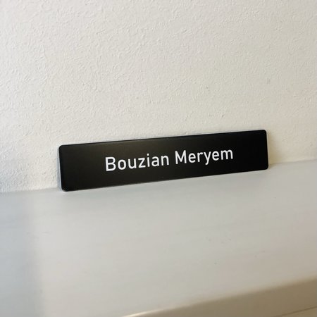 Naamplaatje BBK 93x19mm bel, briefkast of brievenbus