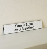 Naamplaatje BBK 93x19mm bel, briefkast of brievenbus